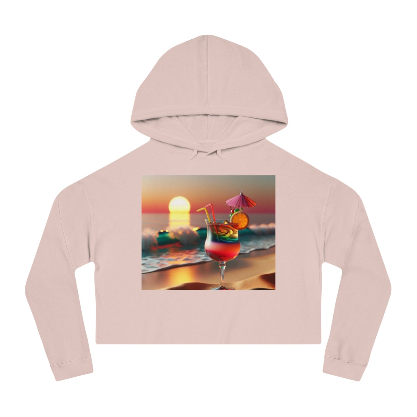 Channeling Summer, Women's Cropped Hoodie