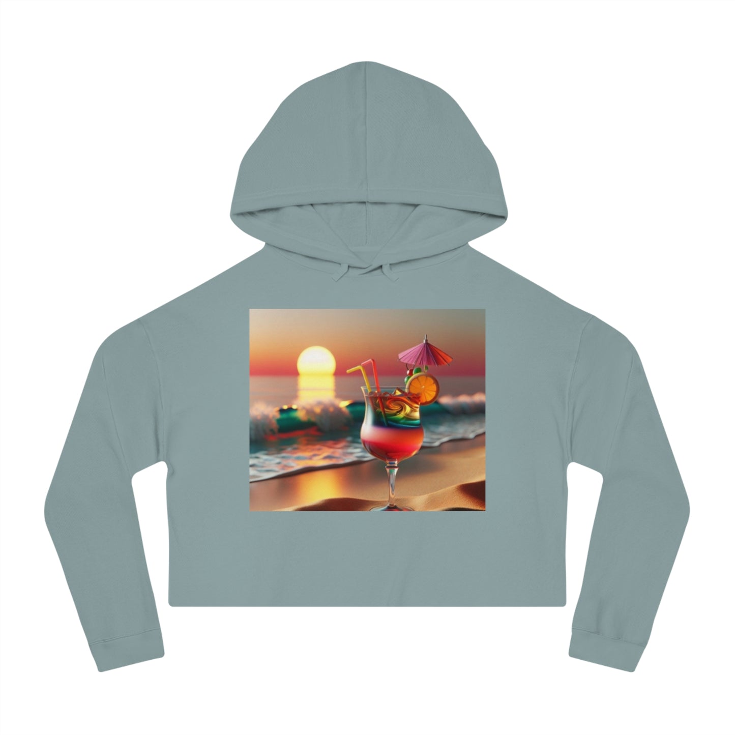 Channeling Summer, Women's Cropped Hoodie