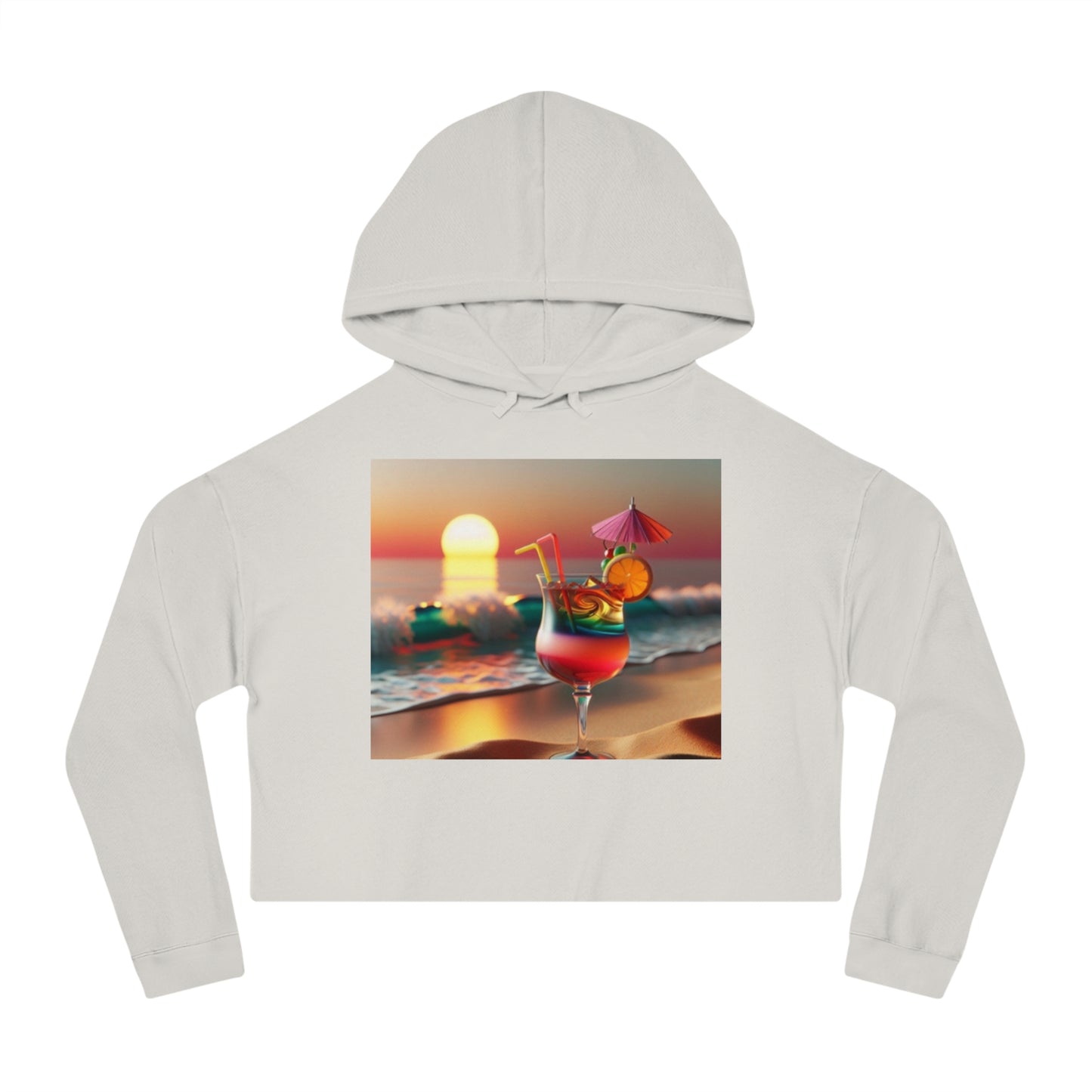 Channeling Summer, Women's Cropped Hoodie