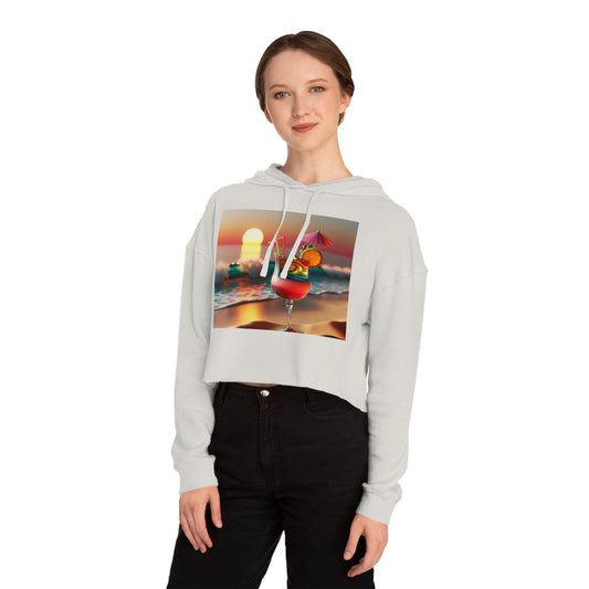 Channeling Summer, Women's Cropped Hoodie