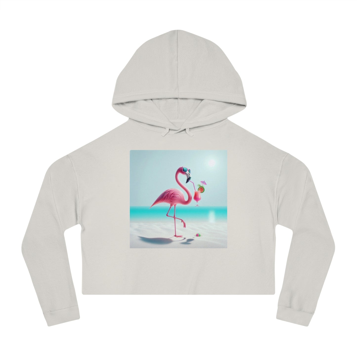 Flamingo Cropped Hoodie